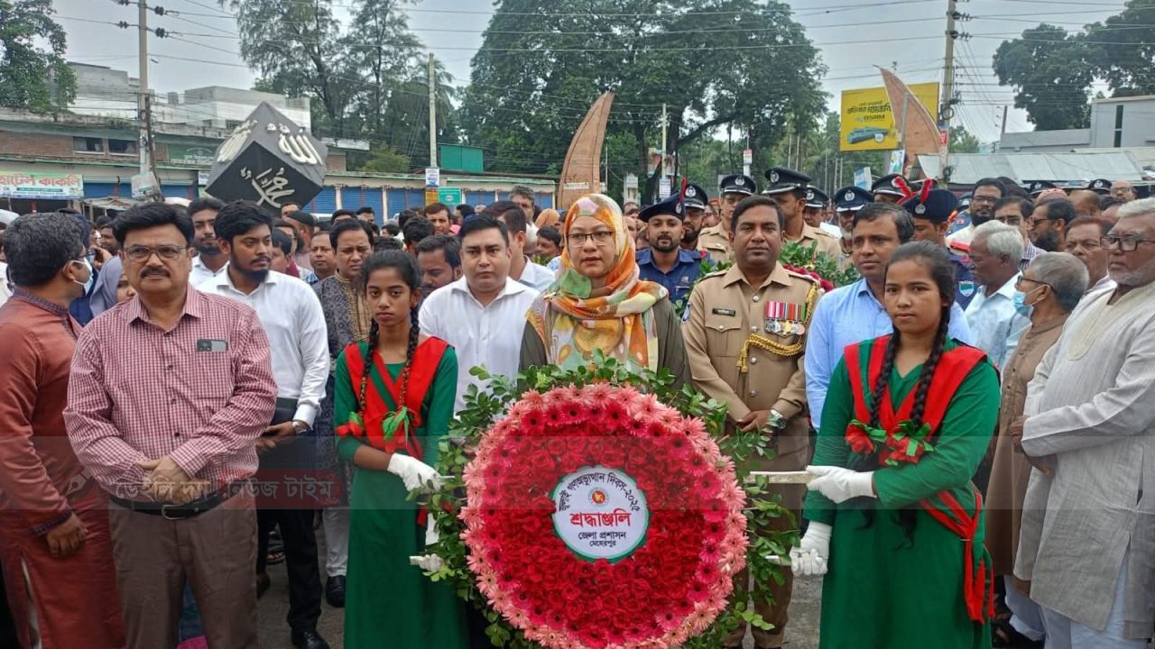 জুলাই গণঅভ্যুত্থান দিবস উপলক্ষে মেহেরপুরে জুলাই শহীদ স্মৃতি শ্রদ্ধাঞ্জলি 