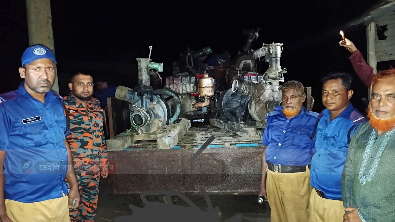 অবৈধভাবে বালু উত্তোলন দিনাজপুর  ডিসি অভিযান। 