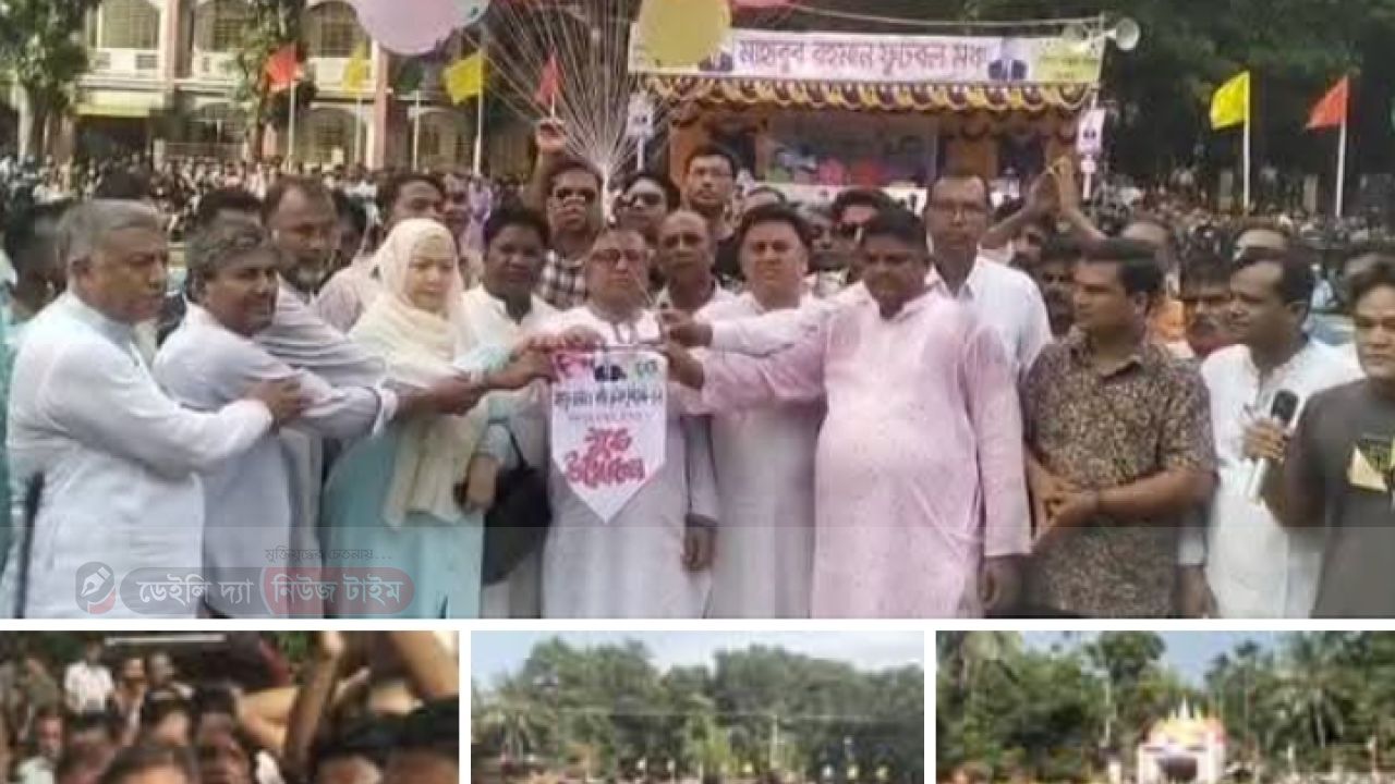বাঘারপাড়ার  খাজুরায় অনুষ্ঠিত হয়েছে  (মাহাবুর রহমান) স্মৃতি  ফুটবল টুর্নামেন্ট :  ৮ দলীয় এই ফুটবল টুর্নামেন্টের উদ্বোধন করেন,  কৃষক দলের সিনিয়র যুগ্মসাধারণ সম্পাদক ইঞ্জিনিয়ার টিএস আইয়ুব ।