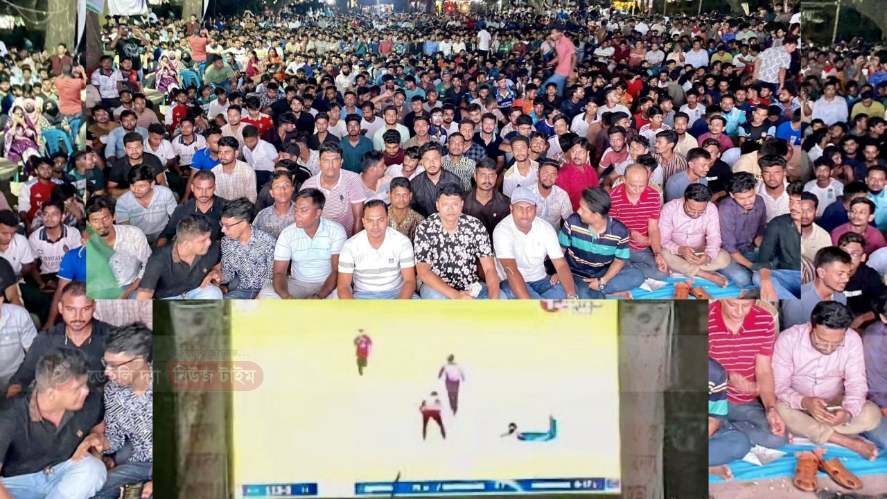 বাংলাদেশ-ভারত ম্যাচে বগুড়ার আজিজুল হক কলেজে শিক্ষার্থীদের ঢল