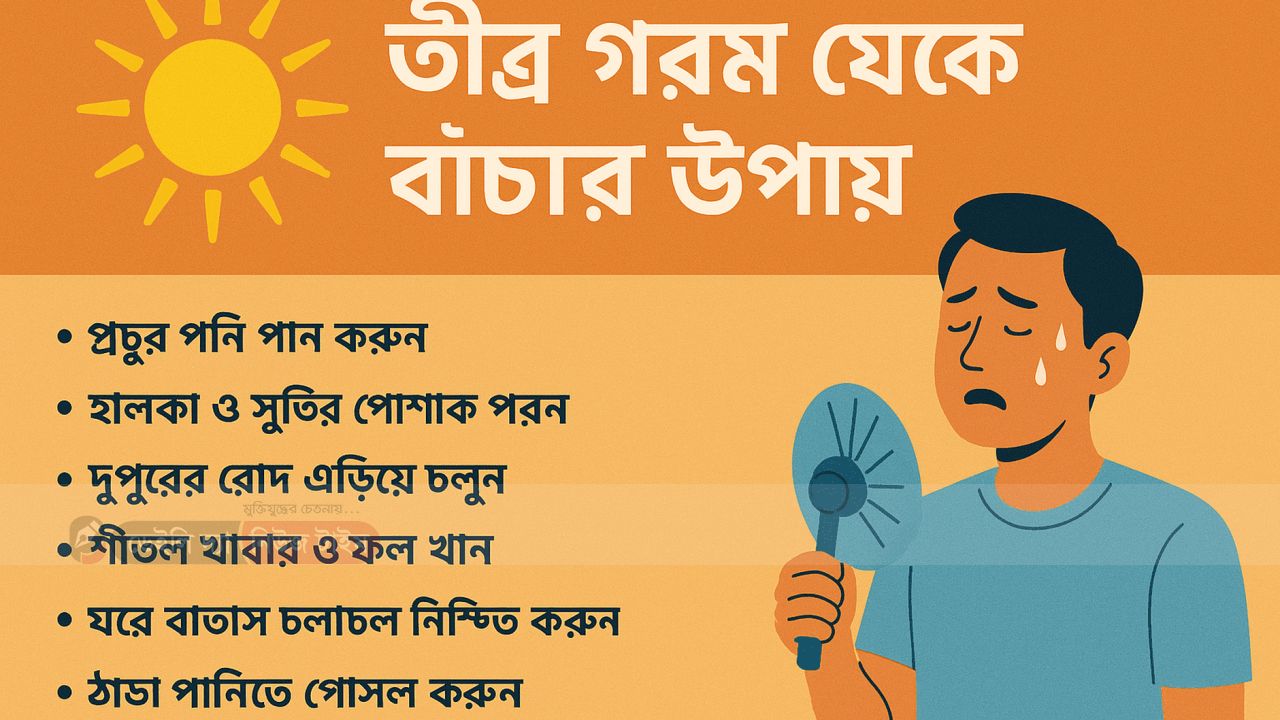 তীব্র গরমে স্বস্তি: গরম থেকে বাঁচার কার্যকর উপায়
