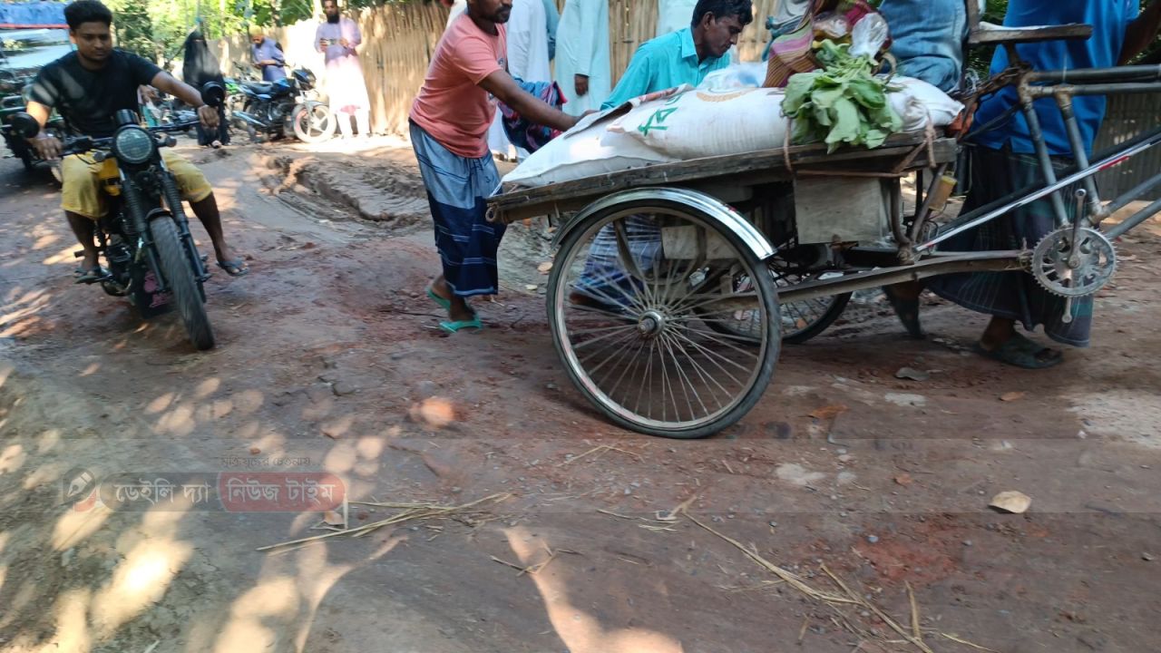 সালথায় ভাঙ্গা সড়ক মেরামত করলো জামায়াতে ইসলামী
