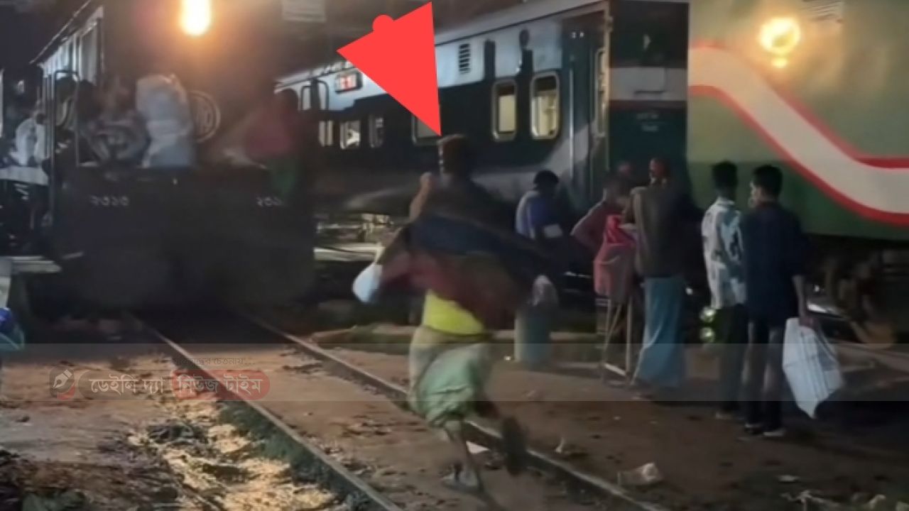 শ্রীপুরে চলন্ত ট্রেনে উঠতে গিয়ে ব্যবসায়ী গুরুতর আহত।