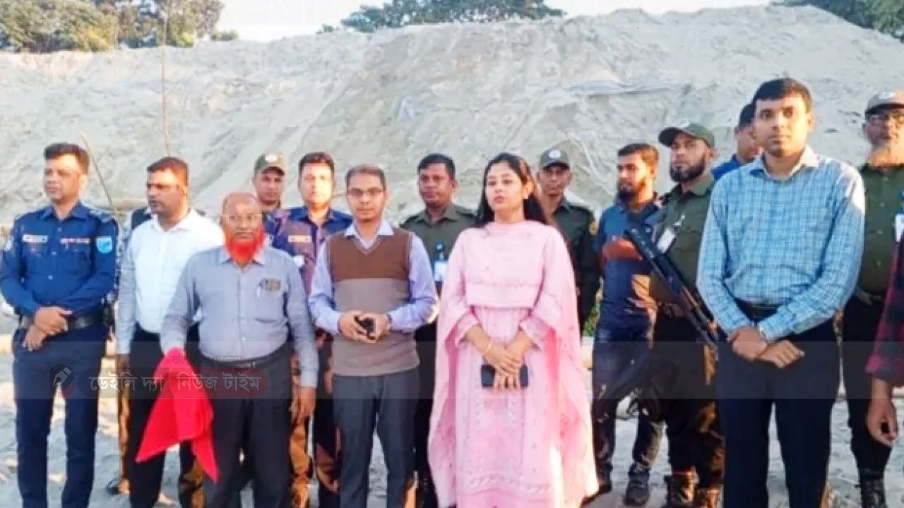 গাজীপুর কাপাসিয়ায় নদী থেকে কোটি টাকার অবৈধ বালি উত্তোলন: ইউএনও ও এসিল্যান্ডের বিশেষ অভিযানে বিপুল সরঞ্জাম জব্দ।