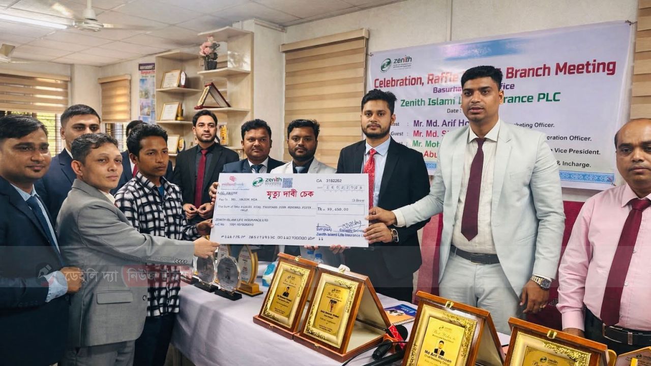 ১ দিনের মধ্যে জেনিথ ইসলামী লাইফের মৃত্যুদাবীর চেক পরিশোধ: