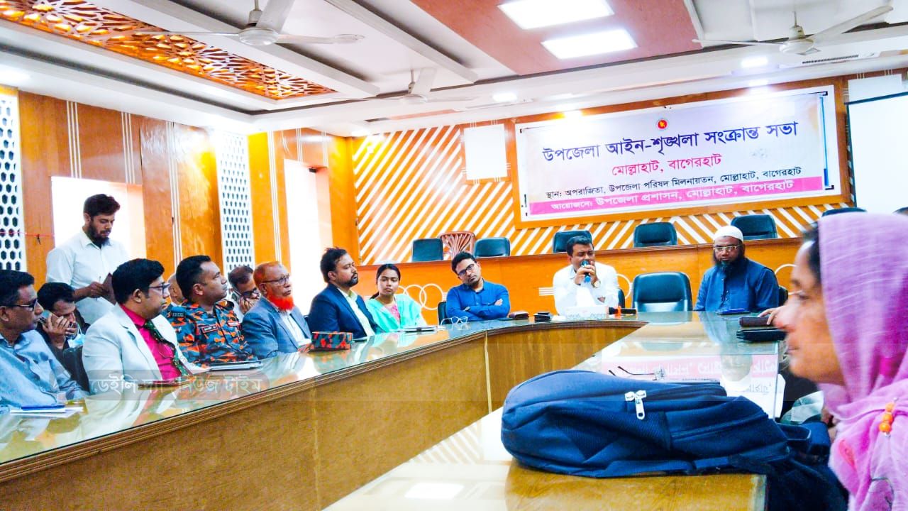 মোল্লাহাটে শহিদ দিবসের  প্রস্তুতি ও আইন শৃঙ্খলা কমিটির সভা অনুষ্ঠিত। 