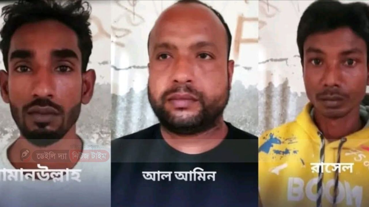 কাপাসিয়ায় গরু চুরি চক্রের তিন সদস্য আটক, থানায় হেফাজতে।
