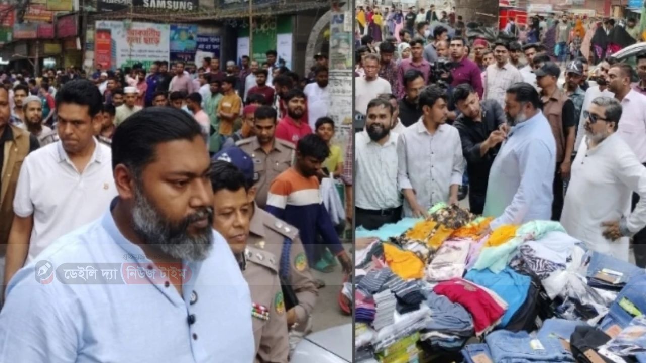 ফুটপাতের হকার উচ্ছেদে ঢাকা টঙ্গী গাজীপুর ময়মনসিংহ মহাসড়কে এমপি রনি