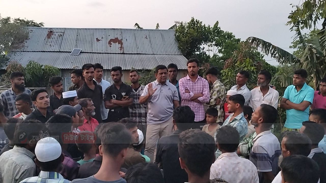 দিরাই  চন্ডিপুর গ্রামের অনাকাঙ্ক্ষিত ঘটনাস্থল পরিদর্শনে  চেয়ারম্যান প্রার্থী লিপন হাসান : 