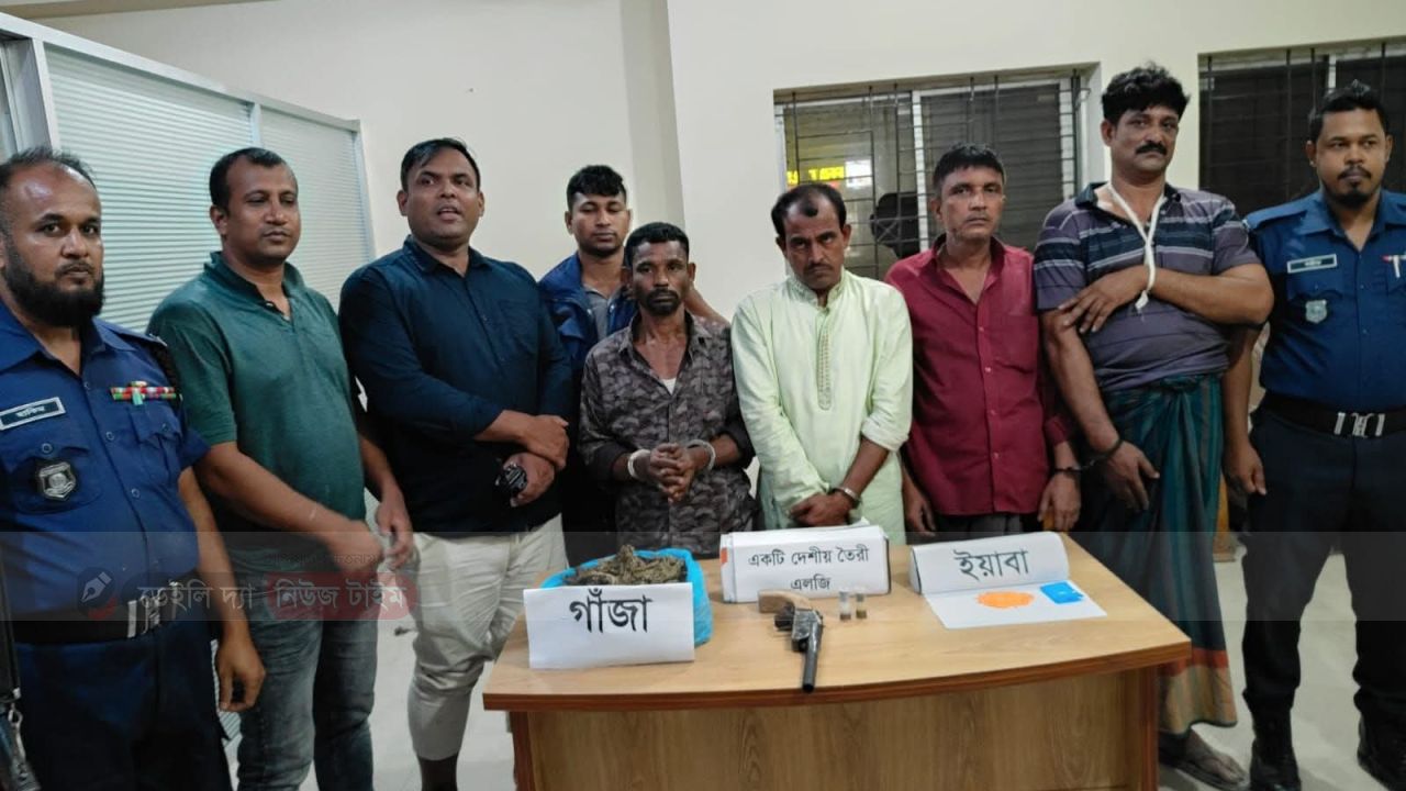 ​কোম্পানীগঞ্জে পুলিশের বিশেষ অভিযান: অস্ত্র ও মাদকসহ আটক ৬