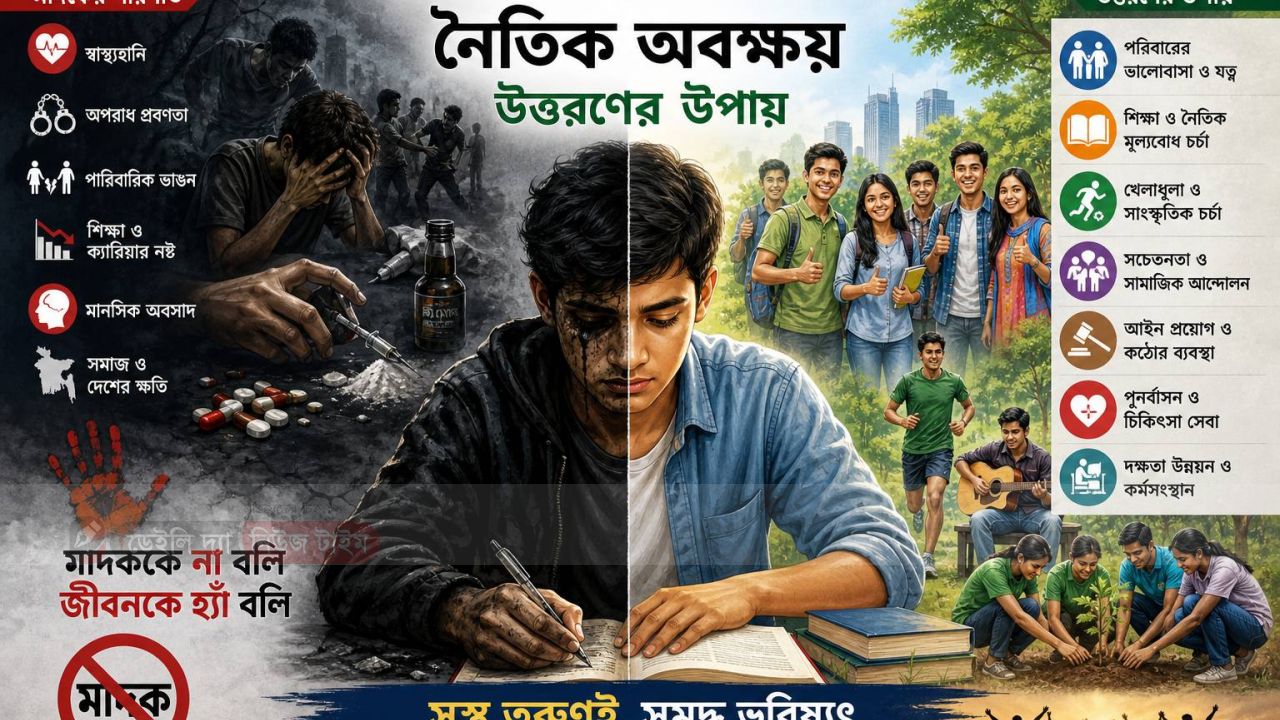 মাদকাসক্ত তরুণ সমাজ ও নৈতিক অবক্ষয়: উত্তরণের উপায়