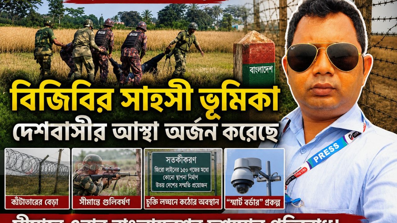 ভারত বাংলাদেশ সীমান্তে বিজিবির সাহসী  ভূমিকায় বাড়ছে জনআস্থা